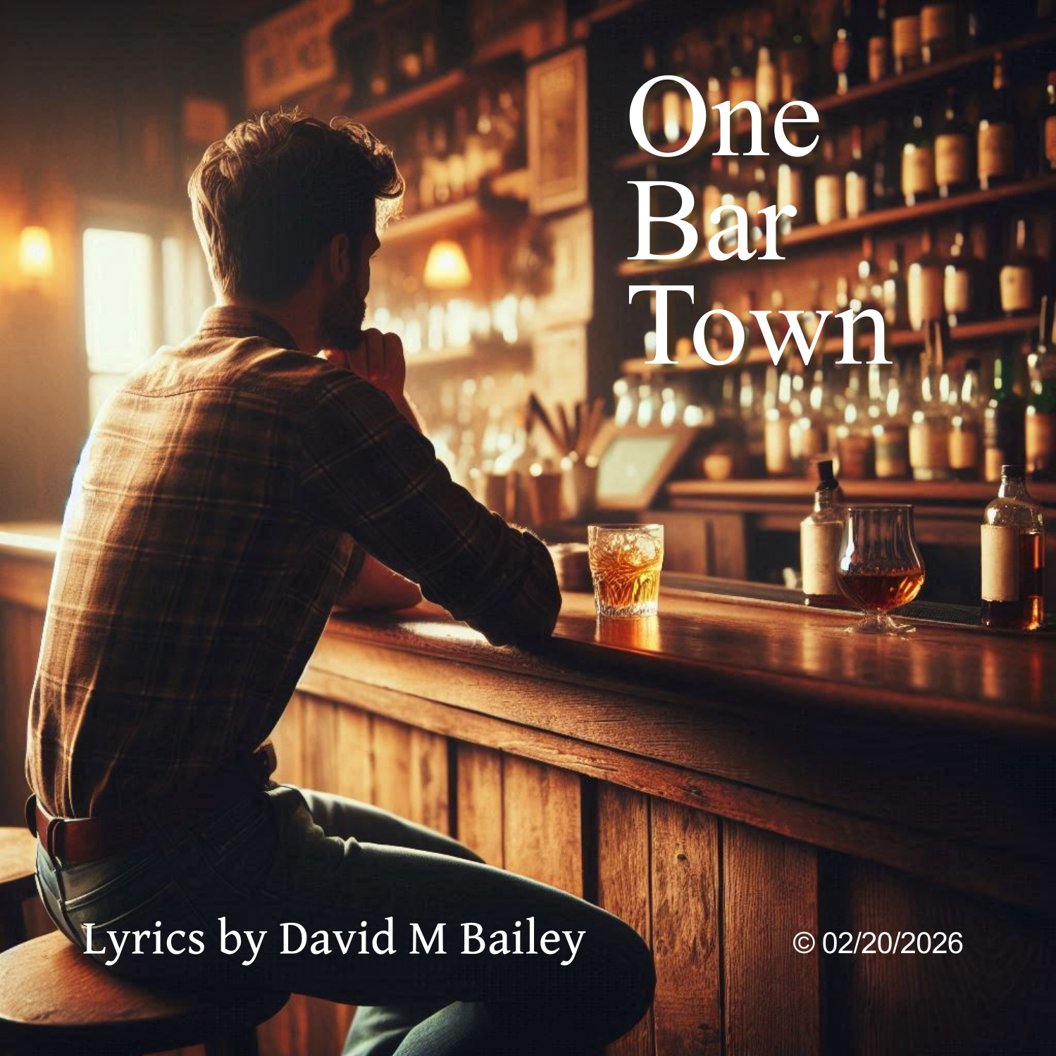 AI generated image for the song One Bar Town